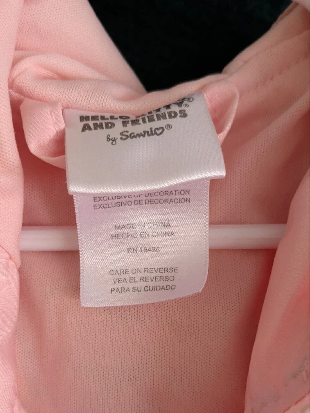Hello Kitty Light Pink Hooded Raincoat with Front Zipper